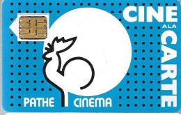 CARTE²°-FR- CINEMA-CINE-PATHE-SC3-COQ BLEU FOND POINTILLE-Sans N° Série--TBE /RARE - Entradas De Cine