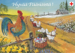 Postal Stationery - Easter Cock - Chicken Bringing Eggs - Red Cross 2003 - Suomi Finland - Postage Paid - RARE - Entiers Postaux