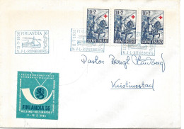 Finland   1956 Red Cross,Pictures From The Hero Epic "Fähnrich Stål". Mi 447 X 3   Finlandia 11.7.1956 - Covers & Documents