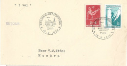 Finland   1956   Flight Helsinki Moskva  - Special Cover   18.2.1956 - Brieven En Documenten