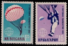 BULGARIA 1960 PARACHUTING MI No 1170-1 MNH VF!! - Ungebraucht