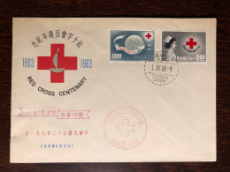 TAIWAN ROC FDC COVER 1963 YEAR RED CROSS HEALTH MEDICINE STAMPS - FDC