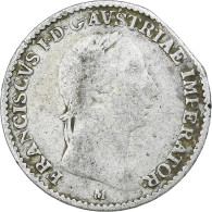 Royaume De Lombardie-Vénétie, Franz I, 1/4 Lira, 1822, Milan, Argent, TB - Amministrazione Austriaca