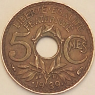 France - 5 Centimes .1939., KM# 875a (#3981) - 5 Centimes