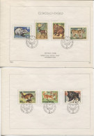 Tschechoslowakei # 1661-7 Ersttagsblatt Jagdwild Dachs Feldhase Wildschwein Rotfuchs Uz '1' - Storia Postale