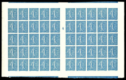 N°132c, 25c Semeuse Non Dentelé En Panneau Complet De 50 Exemplaires Millésime 4. PIECE SUPERBE. R.R.R (signé Brun/certi - 1872-1920