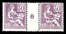 N°115, 30c Violet En Paire Millésime '0', TB  Qualité: **  Cote: 740 Euros - Millesimes