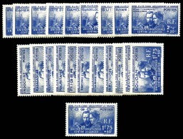 Série Pierre Et Marie Curie, Les 21 Valeurs TB  Qualité: *  Cote: 404 Euros - 1938 Pierre Et Marie Curie