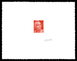 1945, Marianne De Gandon: épreuve En Rouge Non émise Gravée Par COROT. SUPERBE. R.R. (certificat)  Qualité: (*)   - Epreuves D'artistes