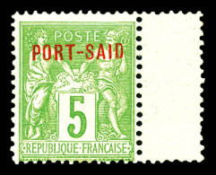 N°5A, 5c Vert-jaune, Bdf. SUP (certificat)  Qualité: **  Cote: 400 Euros - Unused Stamps