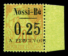 N°16a, 0.25 Sur 20c Brique Sur Vert. Erreur De Valeur, Bord De Feuille Latéral Droit, Fraîcheur Postale. Il N'existe Que - Ungebraucht