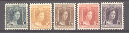 Luxembourg  :  Mi  102-06  * - 1914-24 Maria-Adelaide