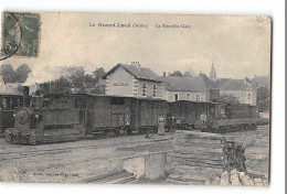 CPA 72 Le Grand Lucé La Gare Et Le Train Tramway - Le Grand Luce