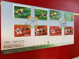 Hong Kong Stamp FDC  Joint Issued Brazil Football 2009 - Covers & Documents
