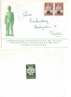Finland   1958 Jäkarit Jägare - Special Cancellation On  Mi 337  Fighting Tuberculosis Pair   On Special Cover 25.2.58 - Lettres & Documents