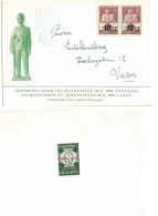 Finland   1958 Jäkarit Jägare - Special Cancellation On  Mi 337  Fighting Tuberculosis Pair   On Special Cover 25.2.58 - Brieven En Documenten