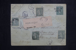 FRANCE - Entier Postal Surchargé + Compléments De Paris En Recommandé Pour L'Allemagne En 1906  - L 151044 - Standard- Und TSC-Briefe (vor 1995)