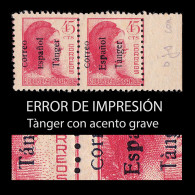 TANGER.1938. España.45c.Blq2.Error Impresión.MNH.Edifil 103he - Abarten & Kuriositäten