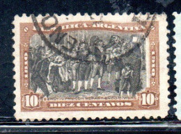 ARGENTINA 1910 ANTONIO LUIS BERUTI AND FRENCH DISTRIBUTING BADGES 10c USED USADO OBLITERE' - Used Stamps