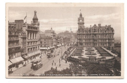 Postcard UK Scotland Edinburgh Princes Street Looking East From Scott Monument North British Hotel Posted 1912 - Midlothian/ Edinburgh