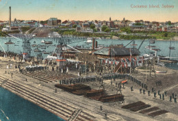 Cockatoo Harbour Sydney Australia Ports Boats Antique Postcard - Sydney