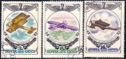 773 Russie Old Ancient Airplanes Aviation 1976 Avions Anciens (RUK-462) - Oblitérés