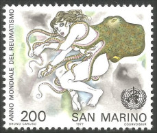 786 San Marino Rhumatisme Rheumatism Pieuvre Octopus Reumatismo MNH ** Neuf SC (SAN-63) - Pharmazie