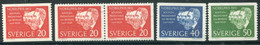 SWEDEN 1961 Nobel Laureates Of 1901 MNH / **.  Michel 482-84 - Ongebruikt