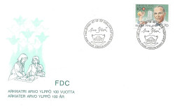 Finland   1987 100th Birth Anniversary Of Physician Arvo Ylppö.  Children's Hospital "Ladenlinna", Helsink Mi 1031   FDC - Covers & Documents