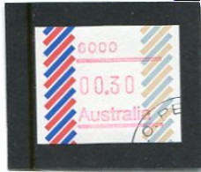 AUSTRALIA - 1984  30c  FRAMA  BARRED EDGE  POSTCODE  6000 (PERTH)  FINE USED - Timbres De Distributeurs [ATM]