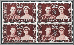 KGVI 1936 Coronation SG461 Block Of 4 Mounted Mint Hrd2a - Unused Stamps