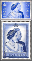 1948 KGVI Silver Wedding SG 493-494 Mounted Mint Hrd2a - Unused Stamps