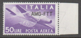 Trieste A - 1954 - Posta Aerea Serie Democratica Con Nuova Soprastampa. Cat 22A.  TL - Firmato Viesti - Luftpost