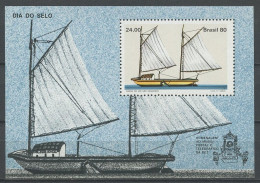 BRESIL 1980 Bloc  N° 42 ** Neufs MNH TTB C 2 € Bateaux Voiliers Sailboat Journée Du Timbre Musée Postal Et Télégraphique - Blocks & Sheetlets
