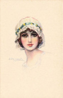 Illustrateur Illustration S Bompard Portrait De Jeune Femme Serie 914 4 Art Deco - Bompard, S.