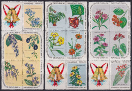 1969.153 CUBA 1969 MNH. Ed.1704-18. NAVIDAD CHRISTMAS FLORES FLOWERS.  - Neufs