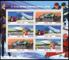 RUSSIA 2024-08 Architecture: Sport Facilities Of Olympic Park Of Sochi. Mini-sheet, MNH - Inverno 2014: Sotchi