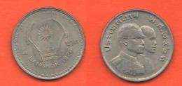 Thailandia 1 Baht 1978 Thaïlande Thailand King Rama IX° Asian Games Bangkok Nickel Coin - Thailand