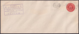 1949-EP-200 CUBA REPUBLICA 1949 LG2191 2c M. CORONA FDC VIOLET COVER POSTAL STATIONERY.  - Other & Unclassified