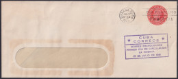 1949-EP-201 CUBA REPUBLICA 1949 LG2192 2c J. G. GOMEZ FDC VIOLET COVER POSTAL STATIONERY.  - Other & Unclassified