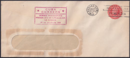 1949-EP-202 CUBA REPUBLICA 1949 LG2194 2c J. G. GOMEZ FDC RED COVER POSTAL STATIONERY.  - Sonstige & Ohne Zuordnung