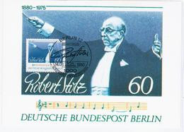 Germany Deutschland 1980 Maximum Card "Robert Stolz" Composer Compositeur Music Musik, Berlin - 1961-1980