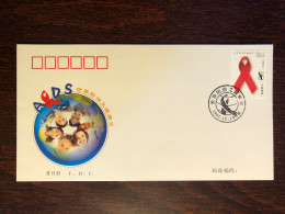 CHINA PRC FDC COVER 2003 YEAR AIDS SIDA HEALTH MEDICINE STAMPS - 1990-1999