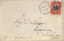 1911 CANAL ZONE , PEDRO MIGUEL - SAGINAW , SOBRE CIRCULADO CON LLEGADA AL DORSO , YV. 19 - FERNÁNDEZ DE CÓRDOBA - Kanaalzone