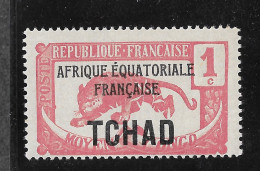 TCHAD YT 19c NEUF* TB VARIETE SANS TEINTE DE FOND - Ungebraucht