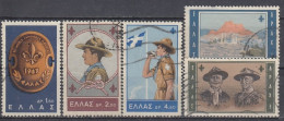 GREECE 816-820,used,falc Hinged,scouting - Used Stamps