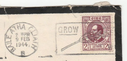 Agriculture 1944 IRELAND Cover GROW WHEAT  Illus Wheat SLOGAN  Gaelic League Stamps To GB - Covers & Documents