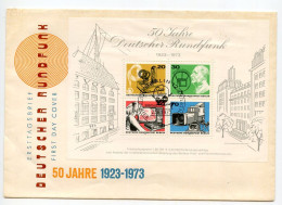 Germany, Berlin 1973 FDC Scott 9N343 S/S 50 Years Of German Broadcasting - 1971-1980