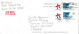 L76661 - USA - 2006 - 39¢ Winterolympiade MiF A Bf KNOXVILLE TN -> TOYOHIRA (Japan), M Nachtraeglich-entwertet-Stpl - Briefe U. Dokumente