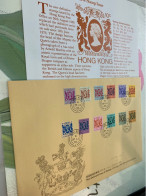 Hong Kong Stamp FDC 1982 Definitive Short Set - Covers & Documents